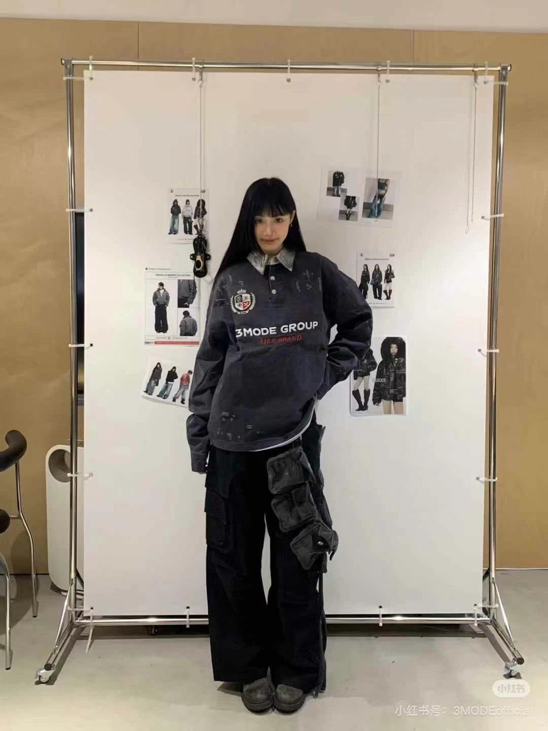 3Mode 假两件拼接卫衣