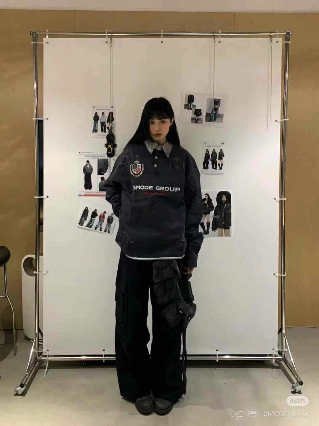 3Mode 假两件拼接卫衣