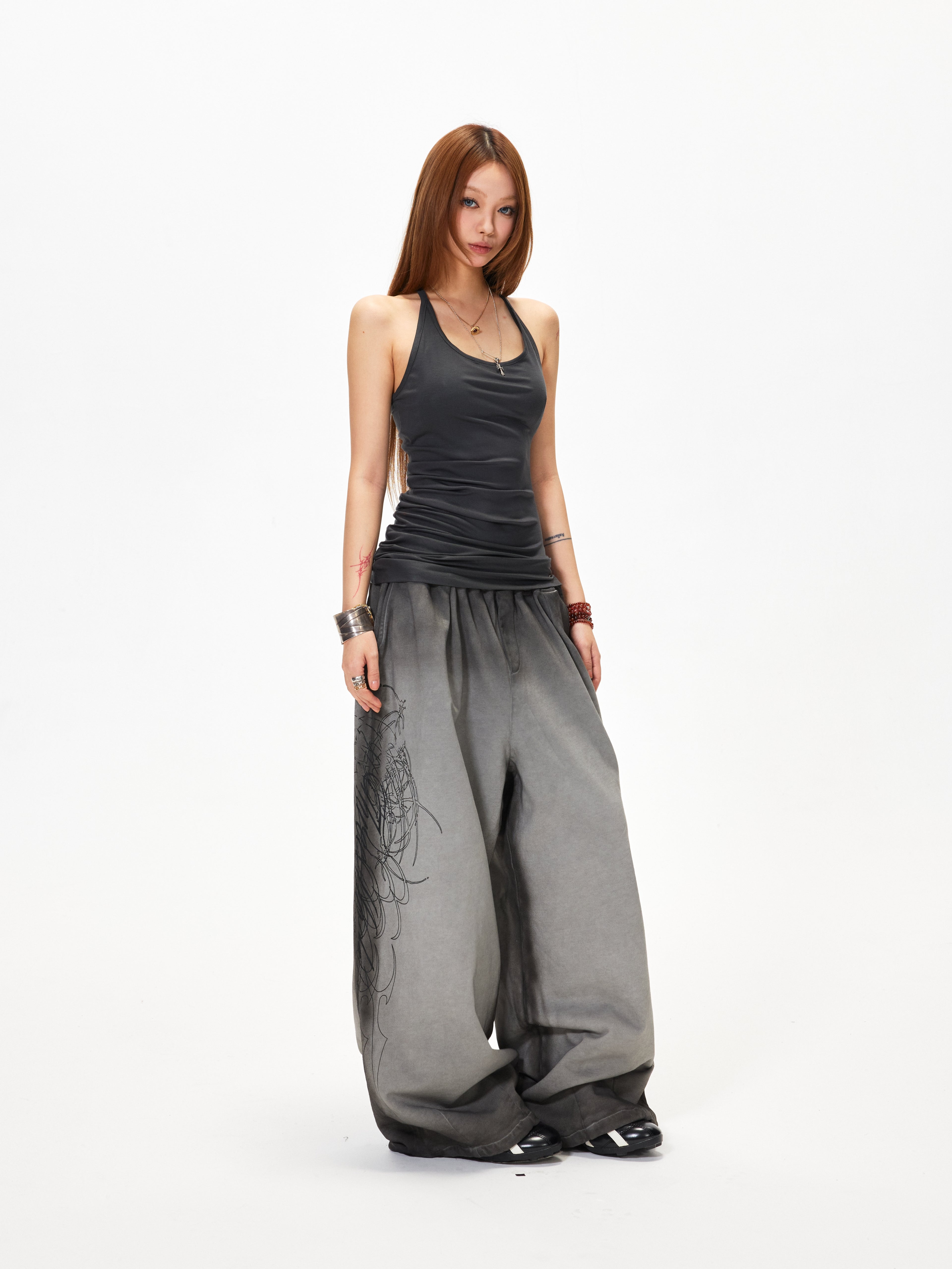 3mode 26ss Qishanminglizi Collaboration Edition - Gradient Wash Flare Sweatpants