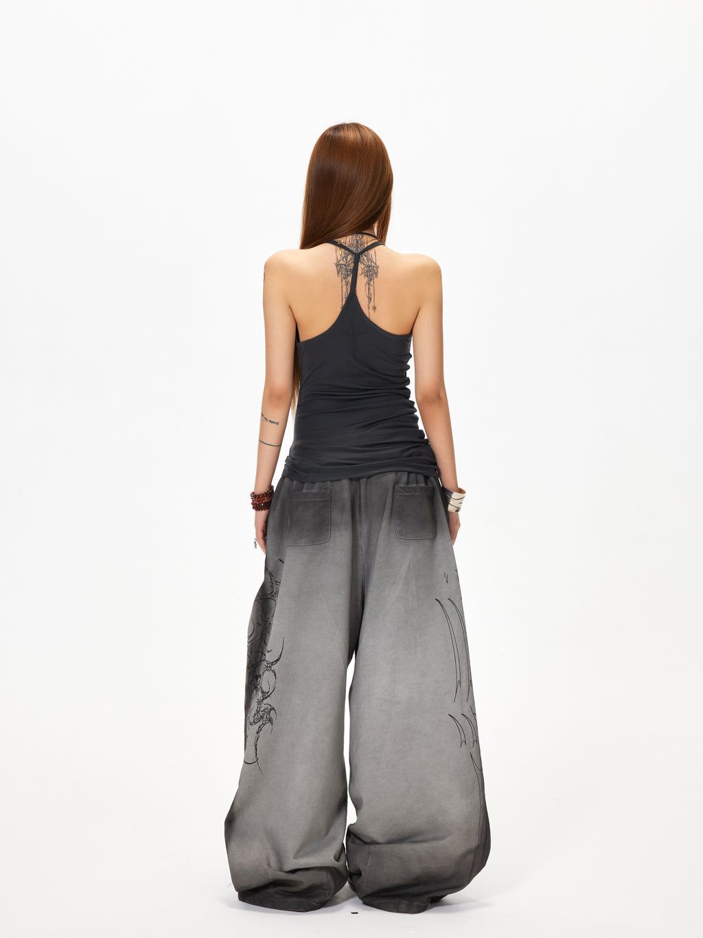 3mode 26ss Qishanminglizi Collaboration Edition - Gradient Wash Flare Sweatpants