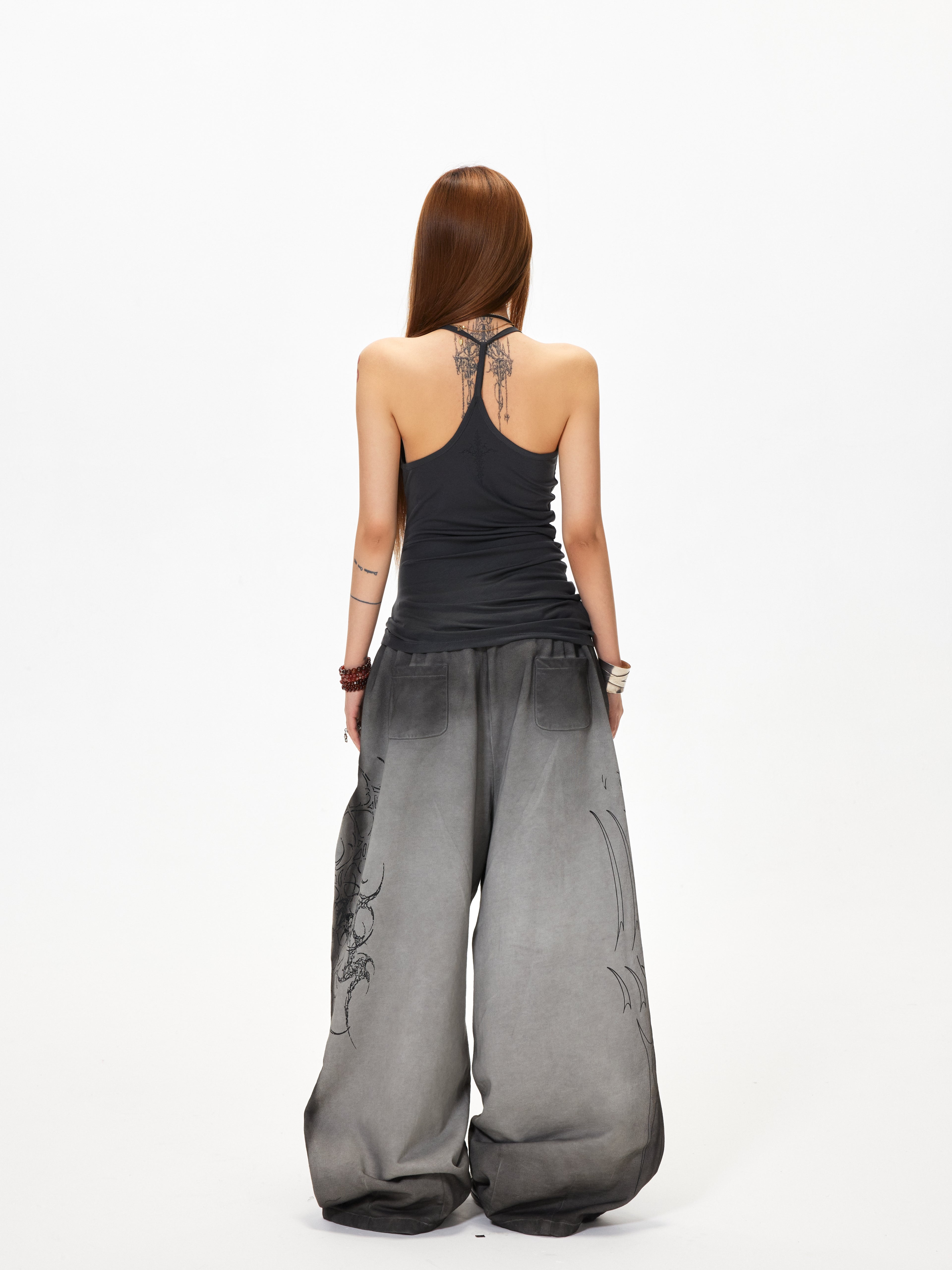 3mode 26ss Qishanminglizi Collaboration Edition - Gradient Wash Flare Sweatpants