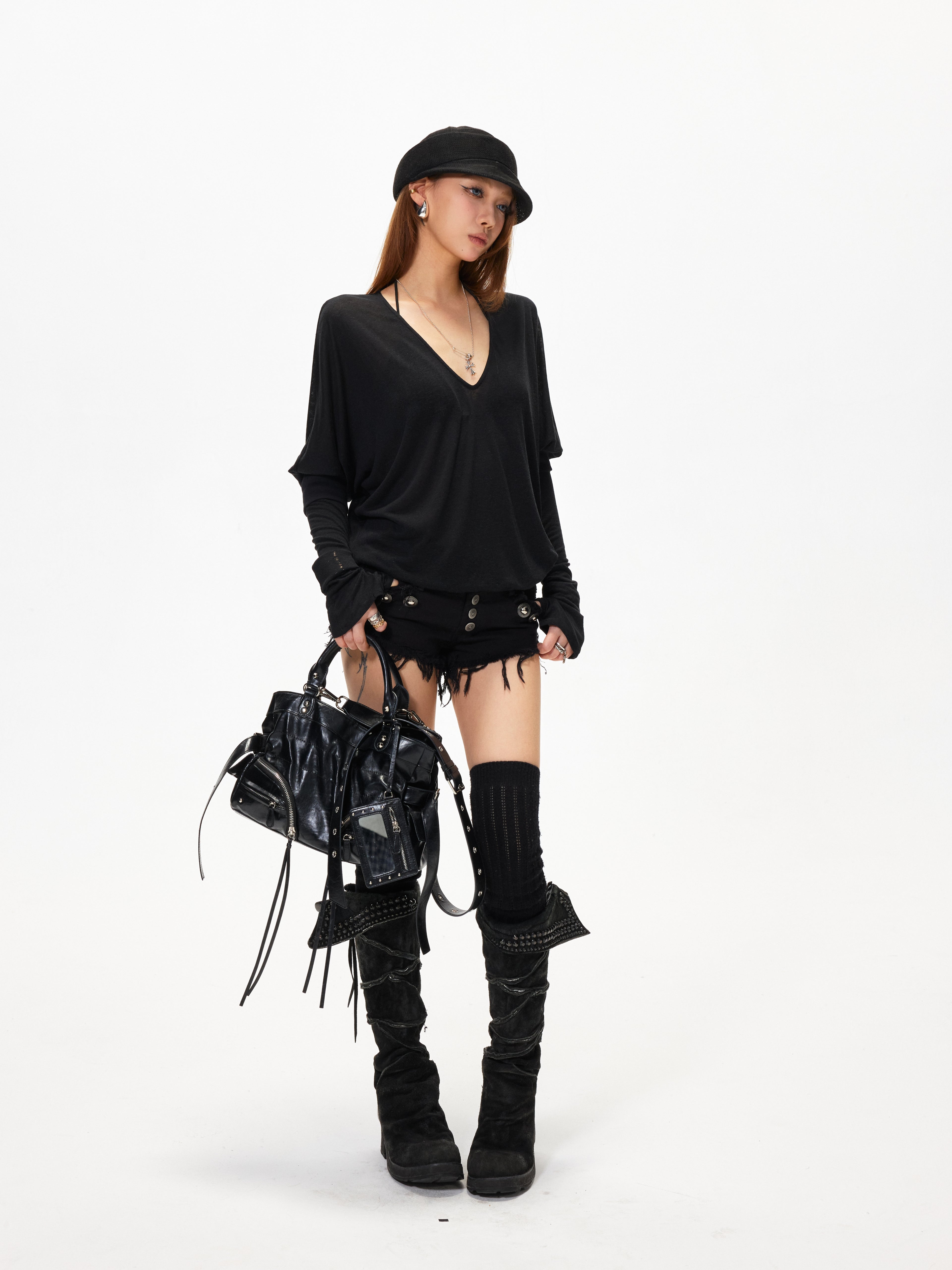 3mode 26ss Qishanminglizi Collaboration Edition - Denim shorts