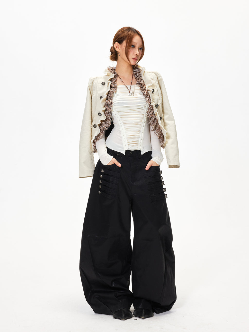 3mode 26ss Qishanminglizi Collaboration Edition - Napoleon Snap Jacket