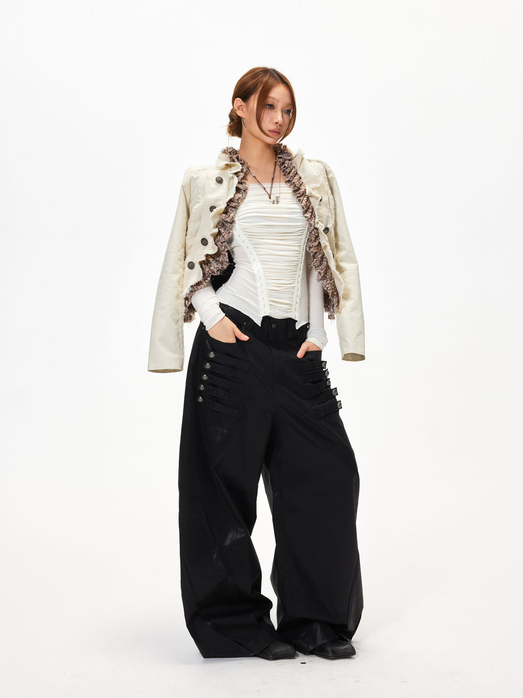 3mode 26ss Qishanminglizi Collaboration Edition - Napoleon Snap Jacket